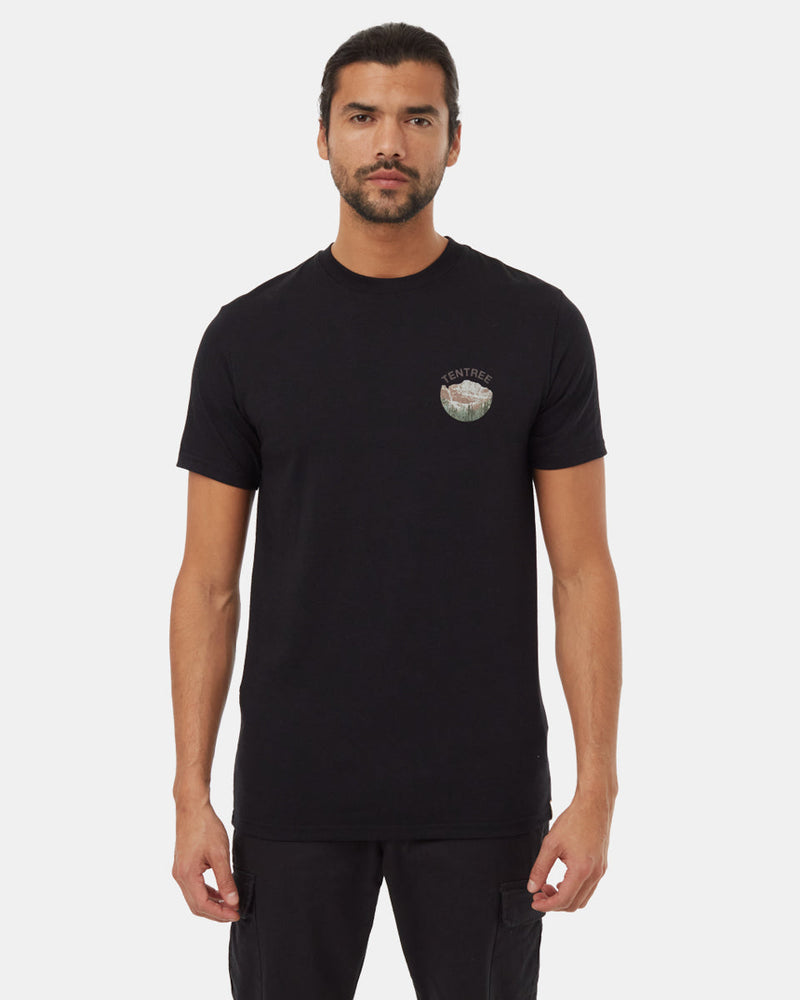 Black-Crew-Neck-Graphic-Shortsleeve-T-Shirt