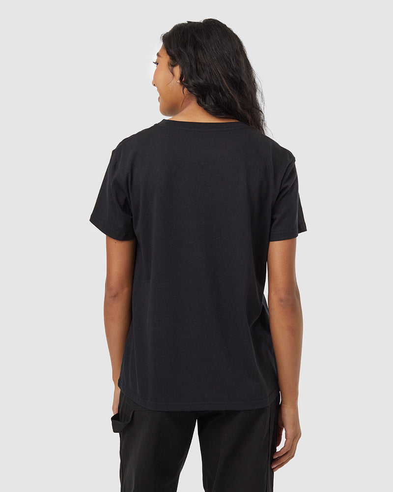 Black-Crew-Neck-Graphic-Shortsleeve-T-Shirt