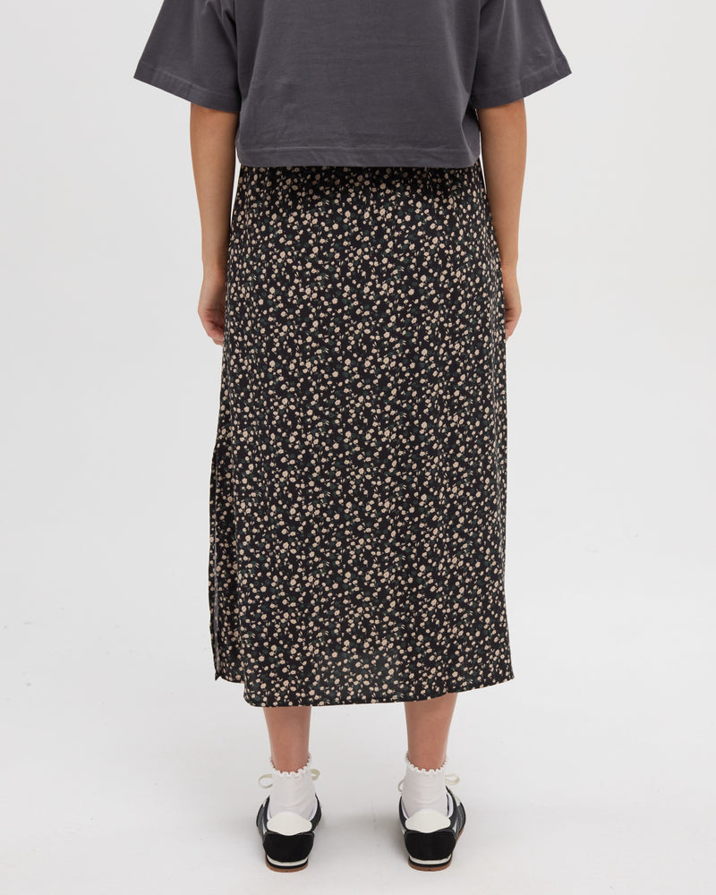 Black-EcoWoven-Crepe-Skirt