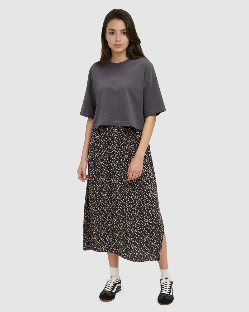 Black-EcoWoven-Crepe-Skirt