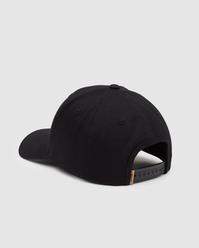 Black-Mid-profile-Adjustable-Hat