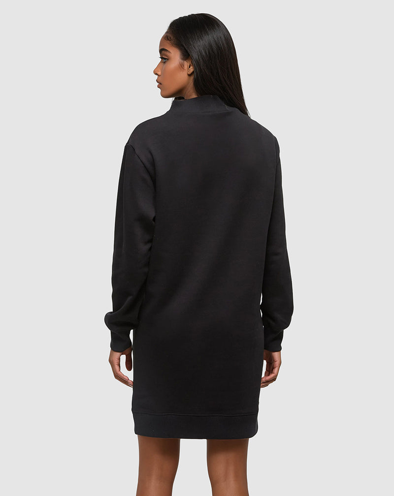 Black-Mock-Neck-Sweater-Dress
