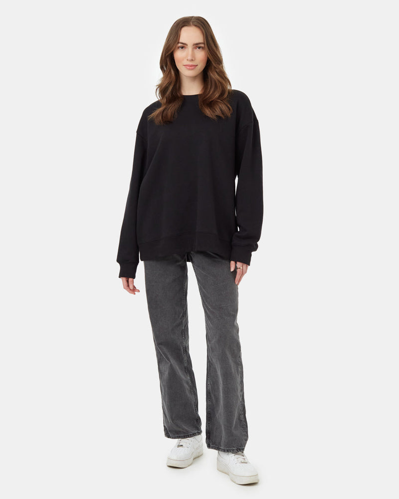 Black-Organic-Cotton-Crew-Neck-Oversized-Fit-Sweatshirt