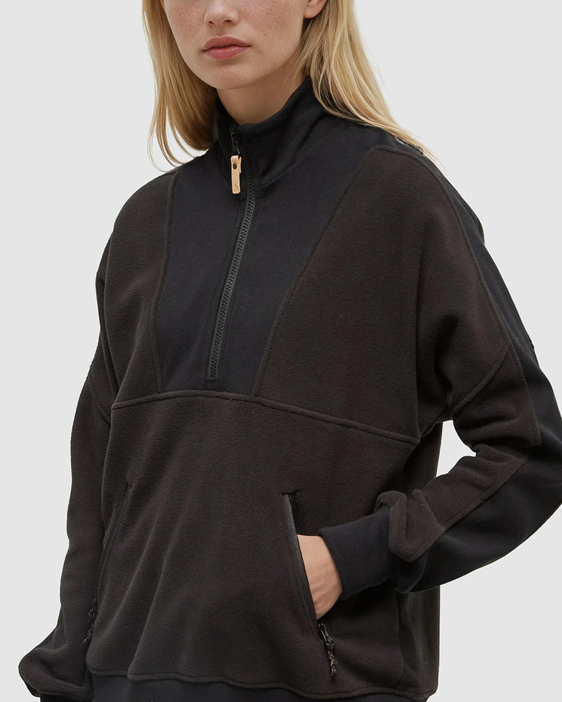 Black-Recycled-MicroFleece-Half-Zip