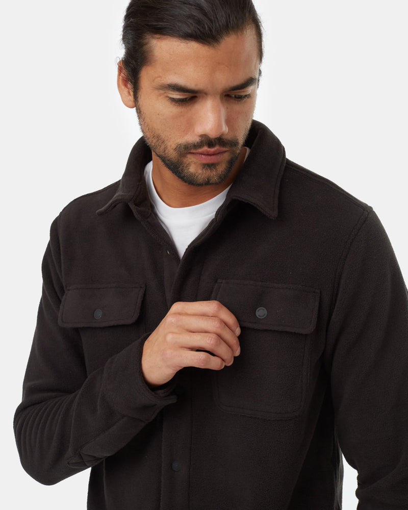 Black-Recycled-Polyester-Longsleeve-Shirt-Jacket