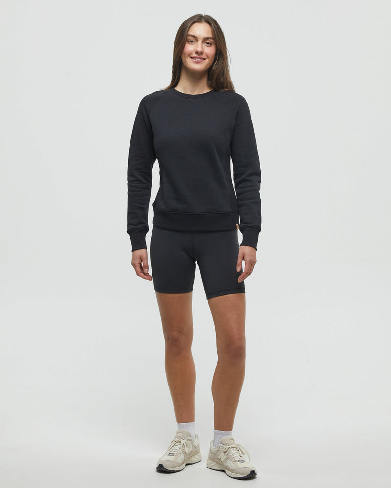 Black-Reglan-Sleeve-Crewneck-Fleece-Sweatshirt