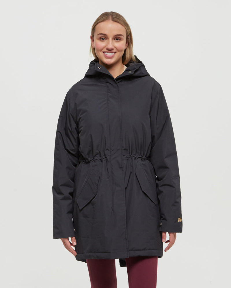 Black-Relax-Water-Repellant-Hooded-Rain-Jacket