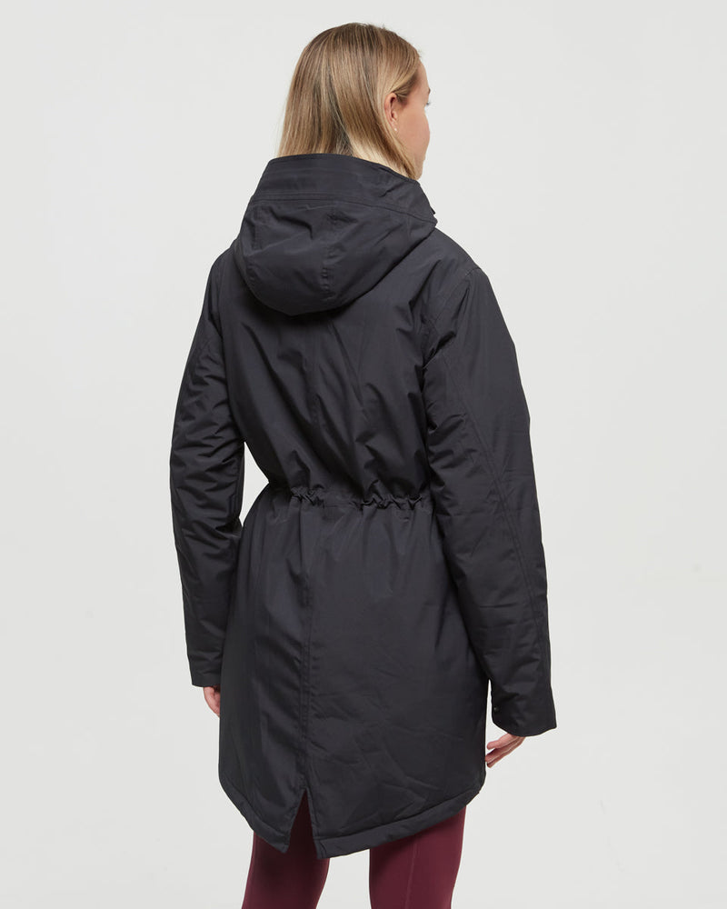 Black-Relax-Water-Repellant-Hooded-Rain-Jacket