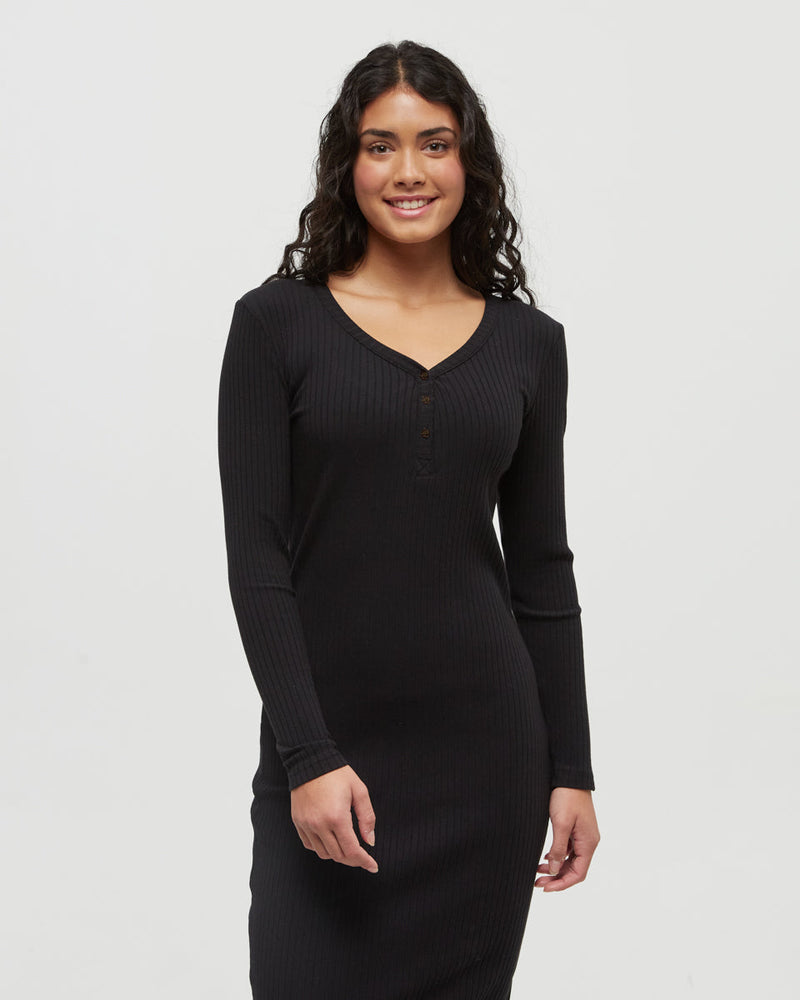 Black-Slim-Ribbed-Edge-Midi-Skirt