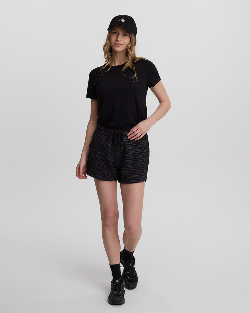 Black-Slub-Cotton-Drawstring-Shorts