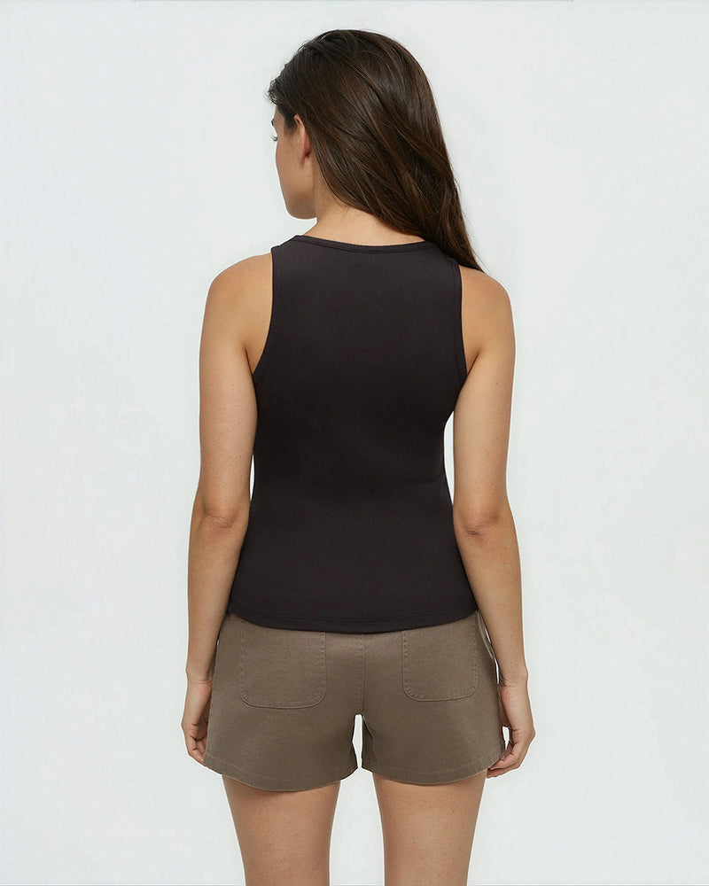 Black-Soft-Fine-Rib-Cotton-Fitted-Tank