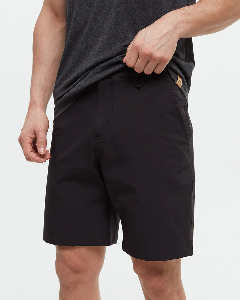 Black-Tech-Stretch-Regular-Mid-Rise-Short