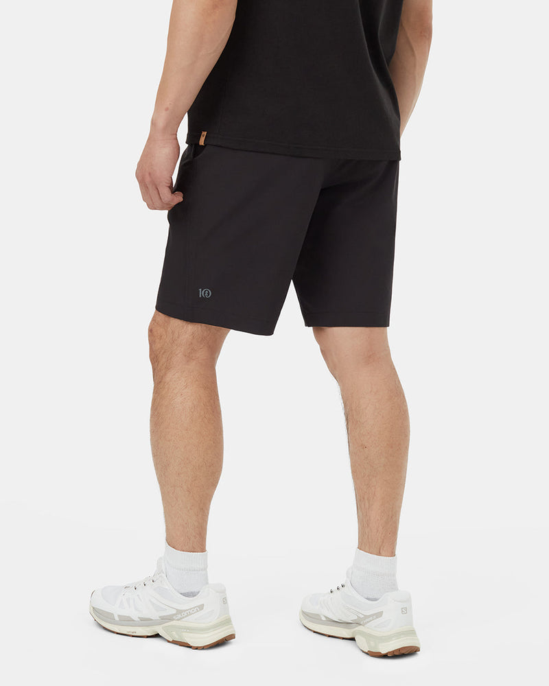 Black-Tech-Stretch-Regular-Mid-Rise-Short