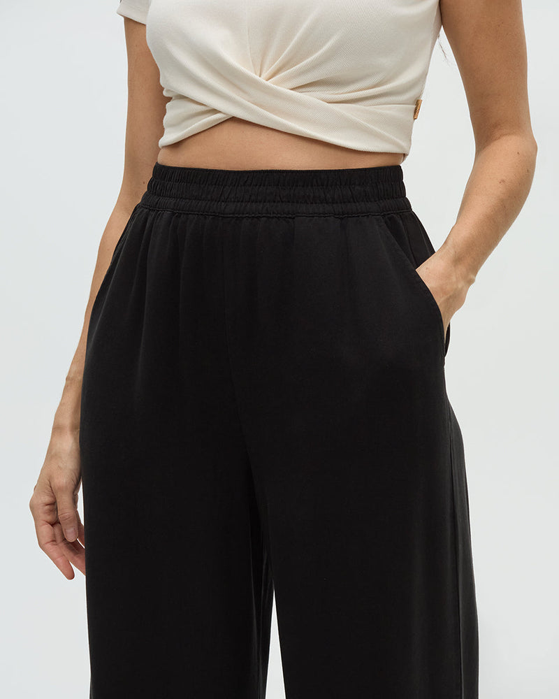 Black-Tencel-Wide-Leg-Pant