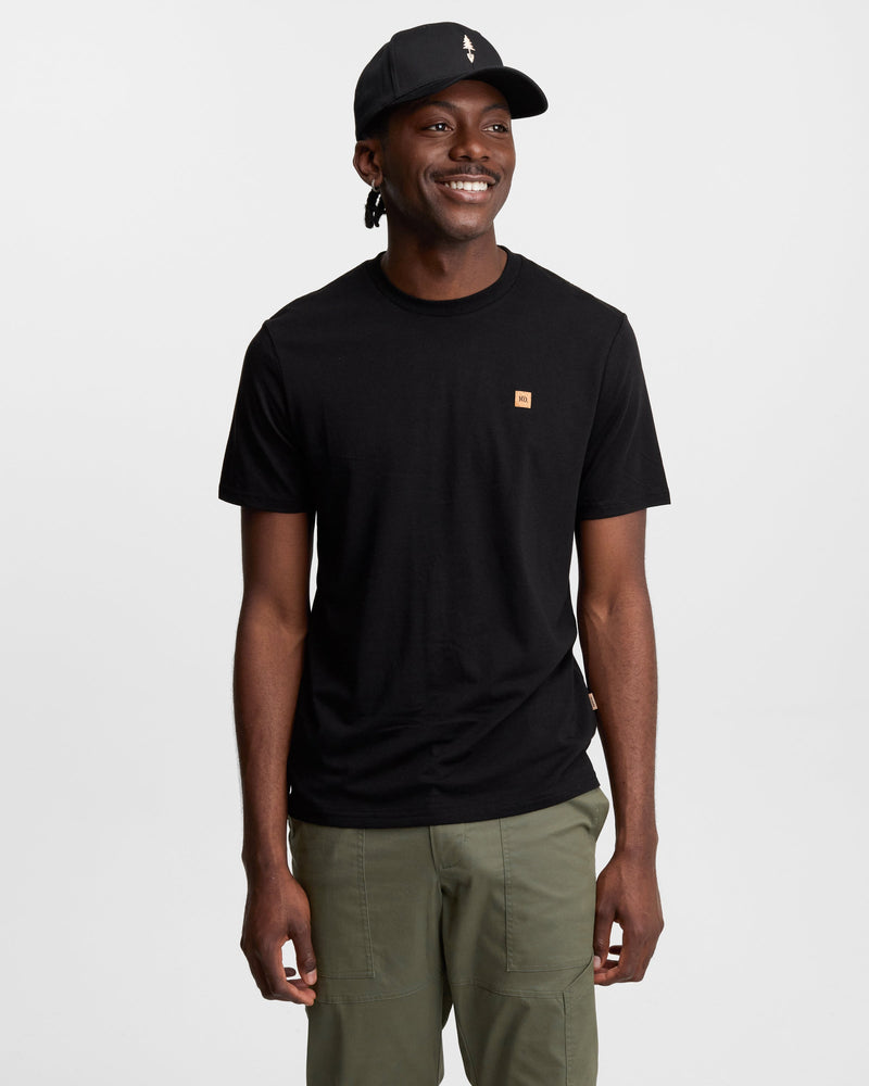 Black-Treeblend-Regular-Fit-Crew-Neck-T-shirt