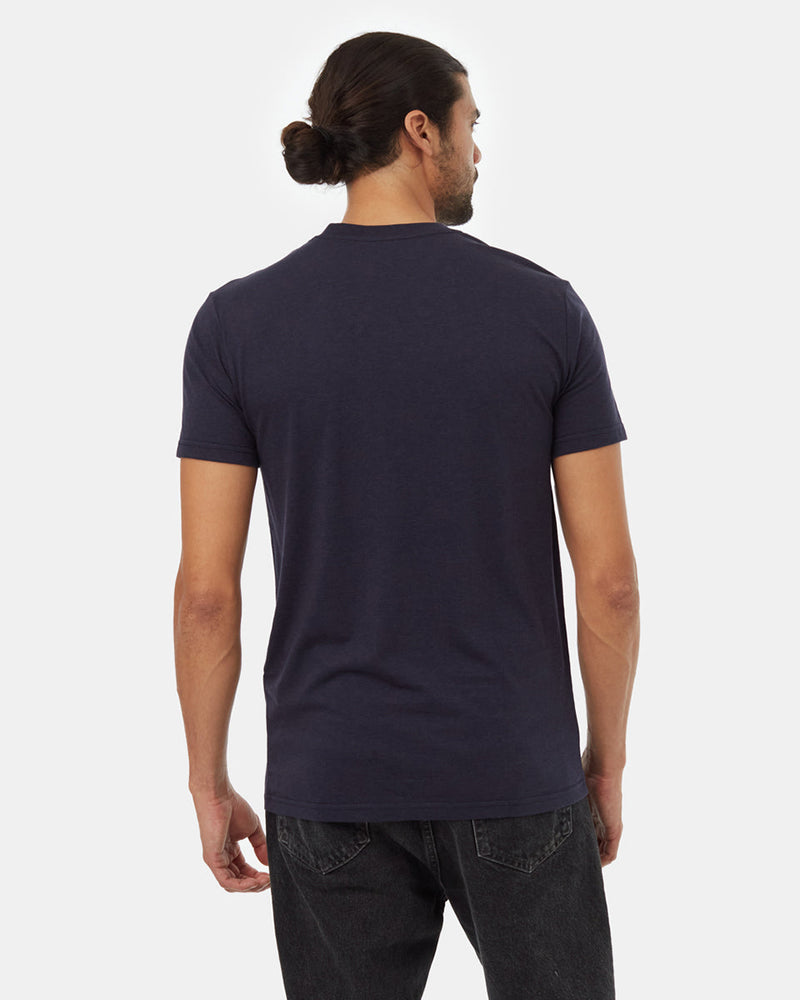 Blue-Crew-Neck-Graphic-Shortsleeve-T-Shirt
