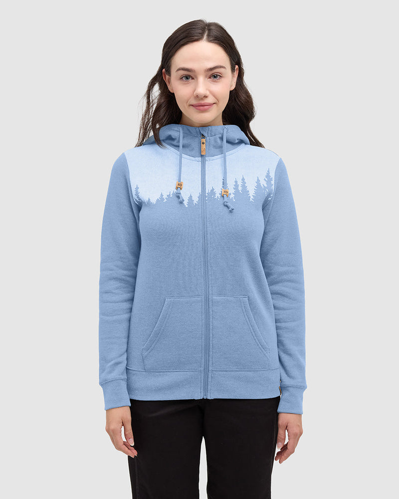 Blue-Heather-Fleece-Longsleeve-Zip-Hoodie
