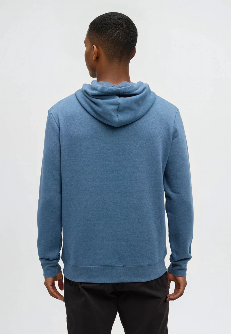 Blue-Heather-Fleece-Regular-Fit-Set-In-Hoodie