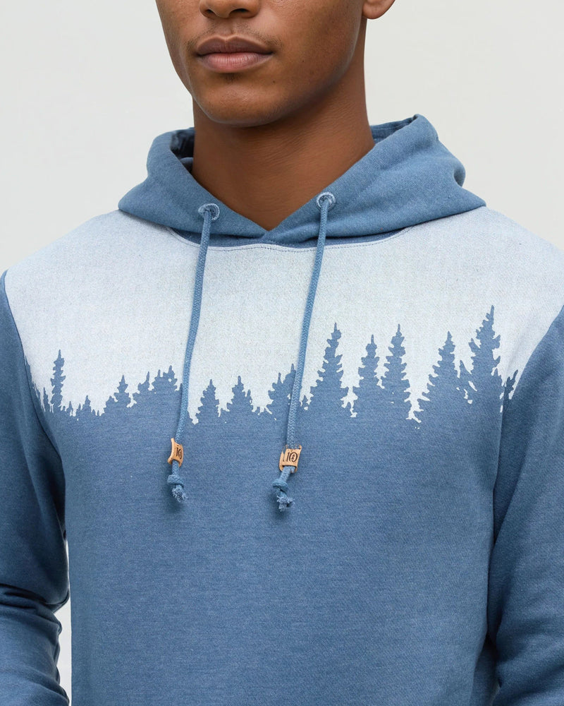 Blue-Heather-Fleece-Regular-Fit-Set-In-Hoodie