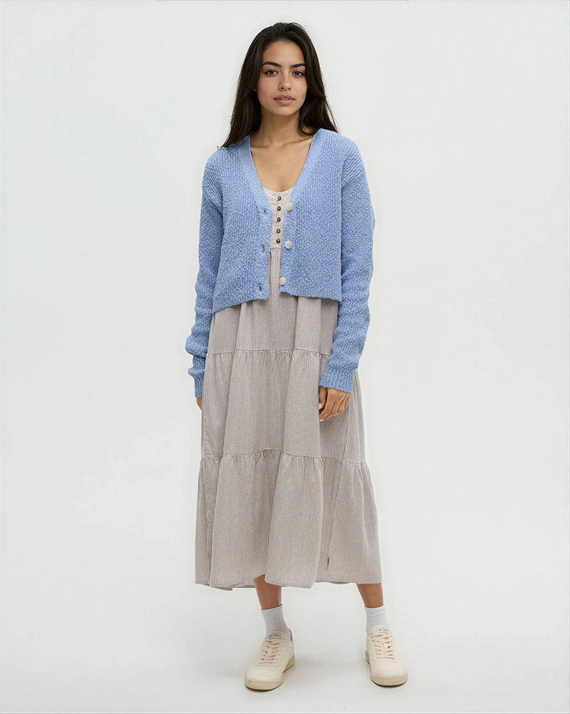 Blue-Highline-Boucle-Cardigan