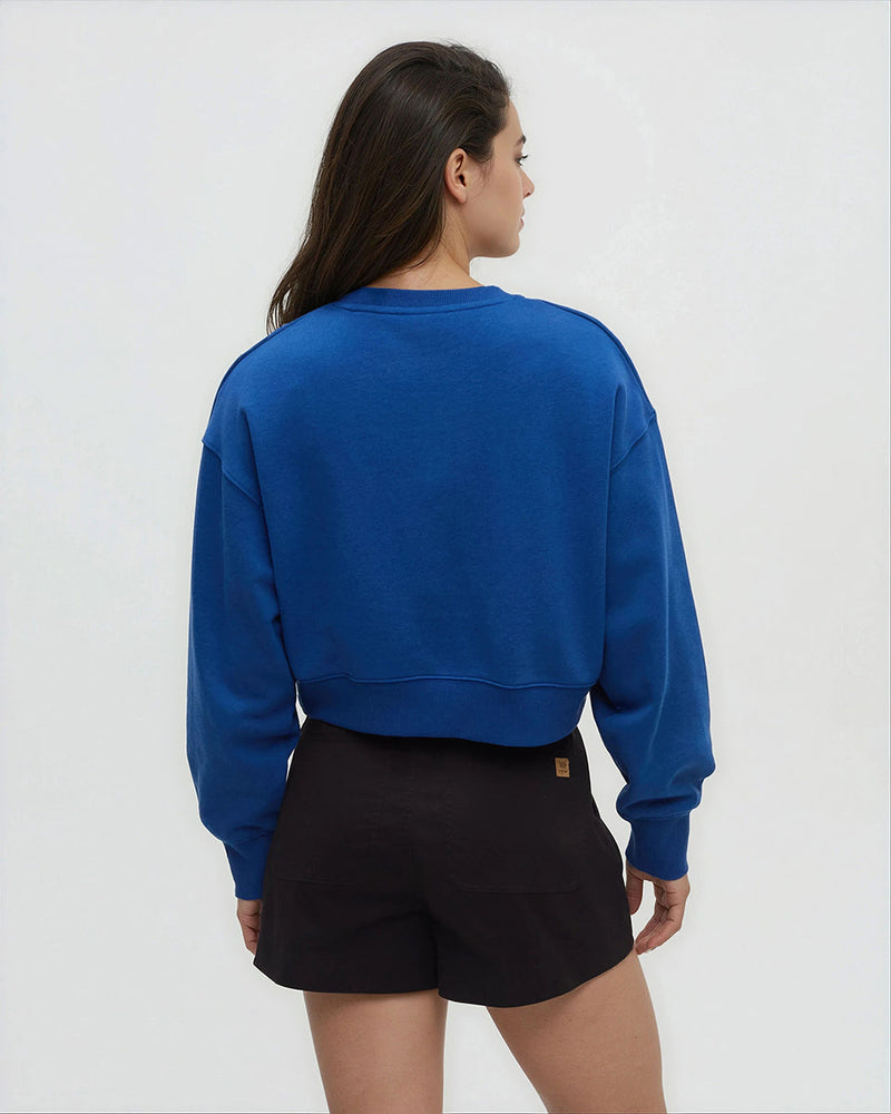 Blue-Oversized-Cropped-Graphic-Crew-Neck
