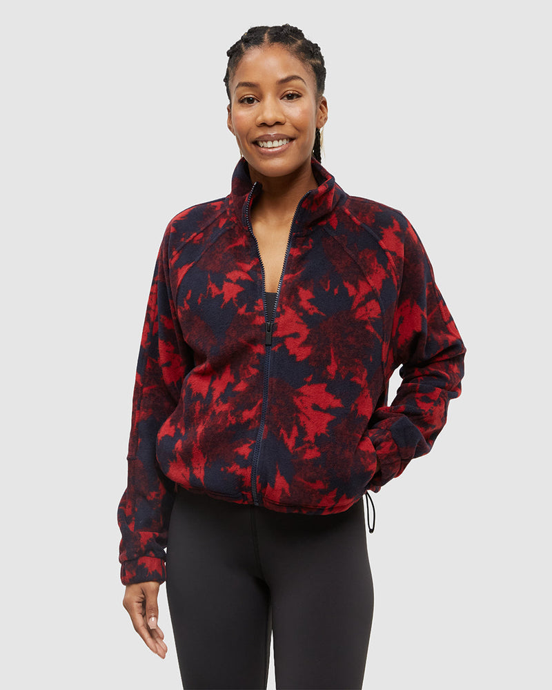 Blue-Recycled-Polyester-Mock-Neck-Full-Zip