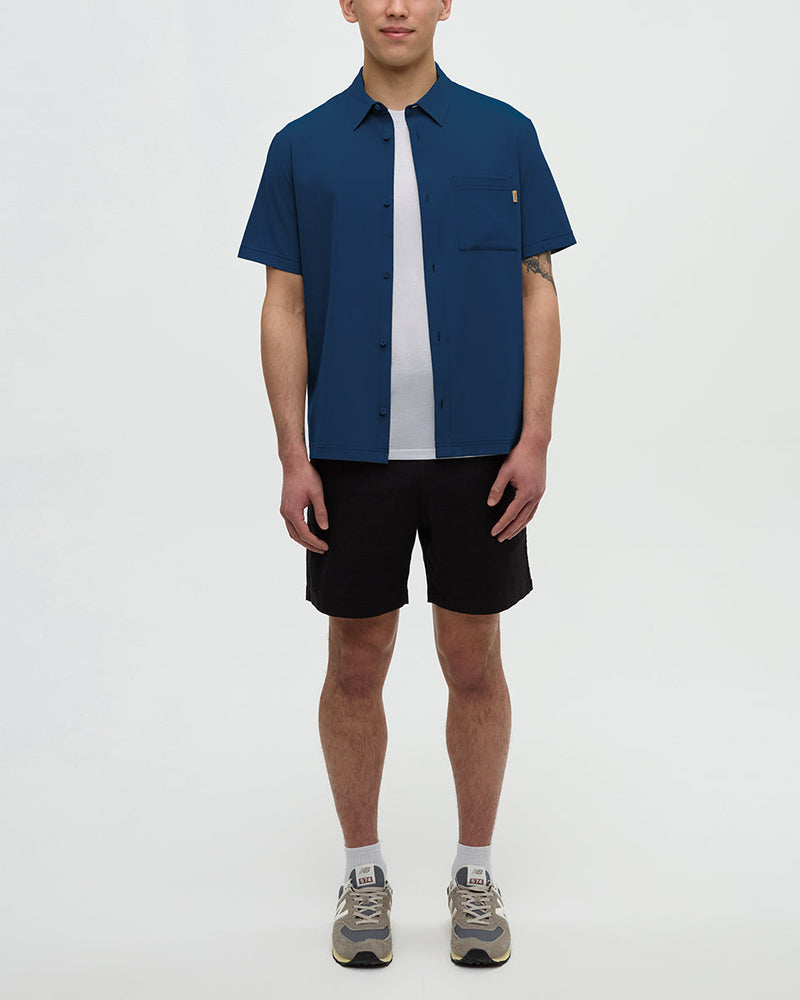 Blue-Regular-Fit-Shortsleeve-Button-Up-Shirt