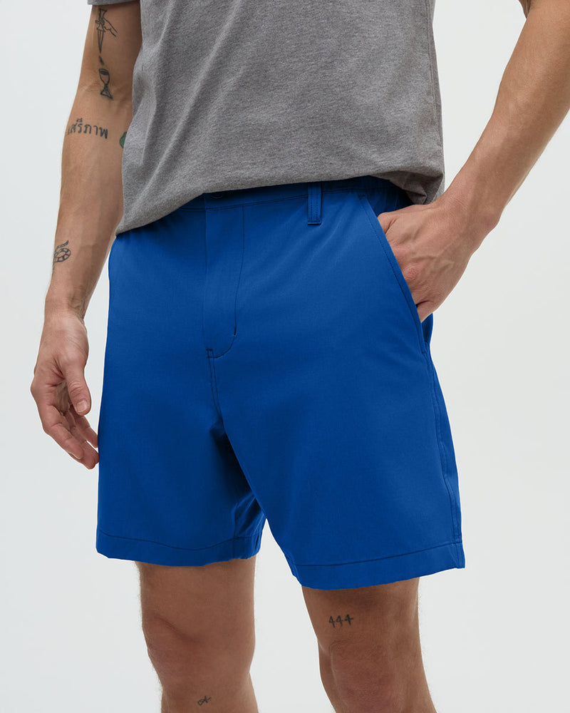 Blue-Stretch-Active-Shorts