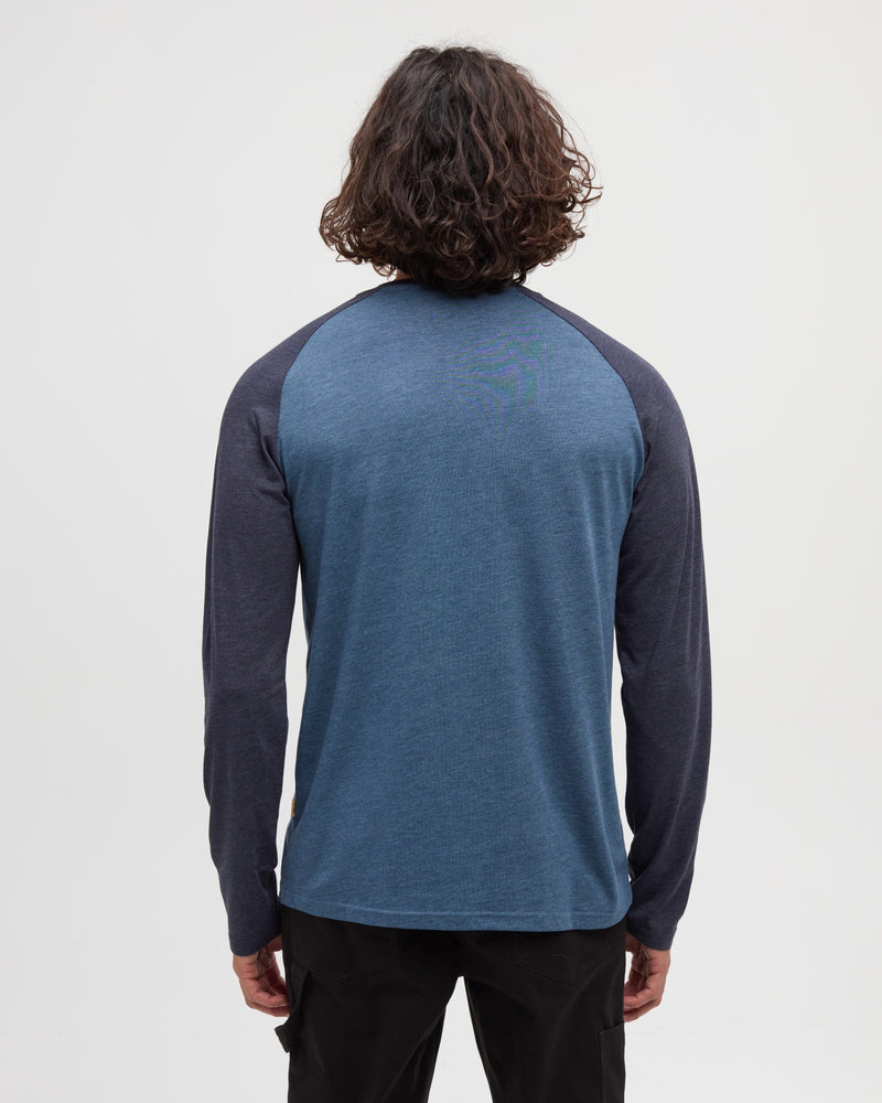 Blue-TreeBlend-Classic-Henley-Longsleeve