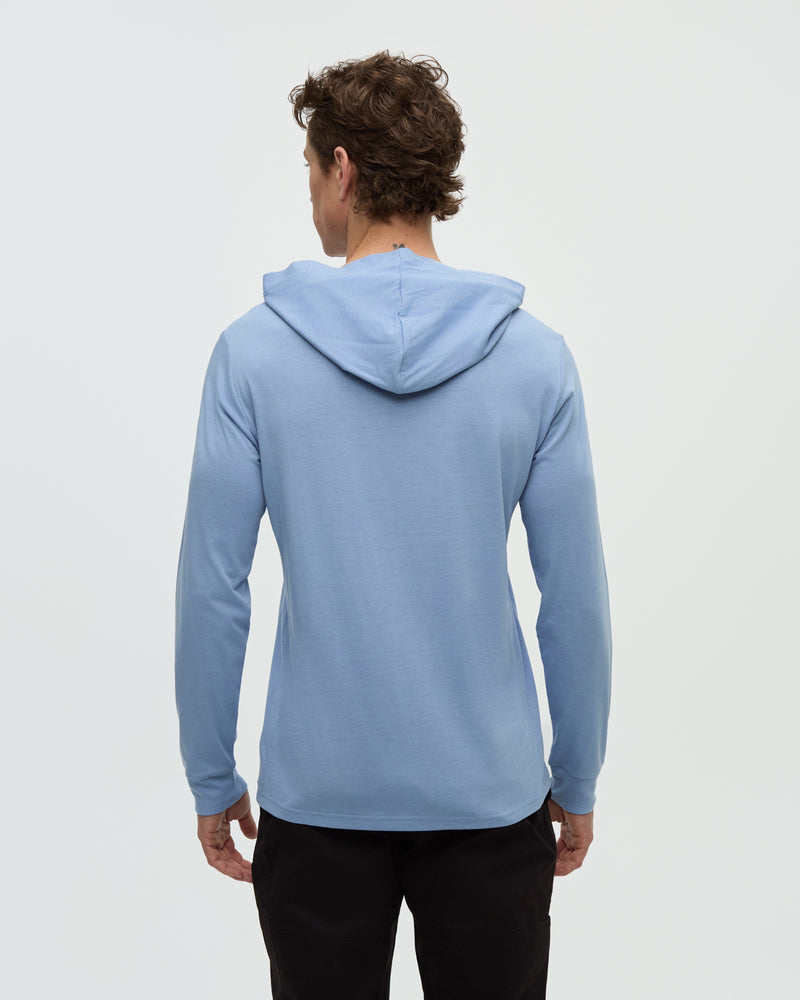 Blue-Treeblend-Hooded-Longlseeve-T-Shirt