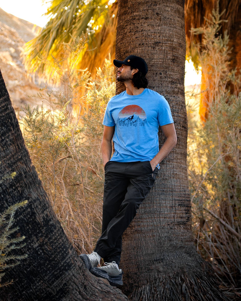 Blue-Treeblend-Regular-Fit-Crew-Neck-T-shirt