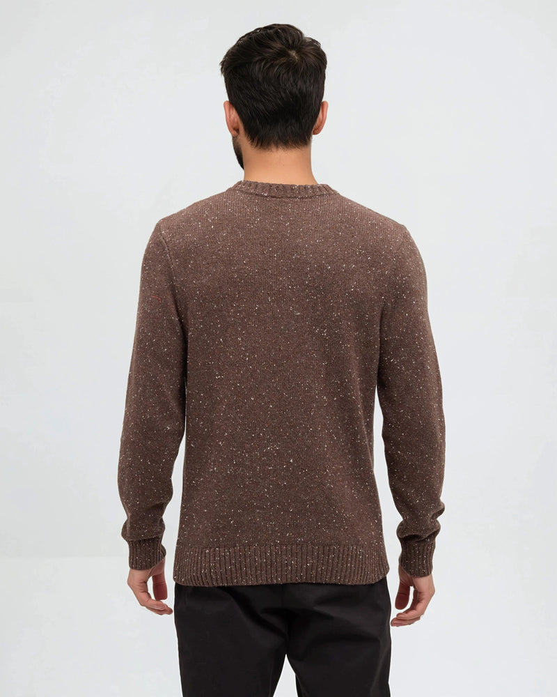 Brown-Highline-Nep-Crew-Sweater