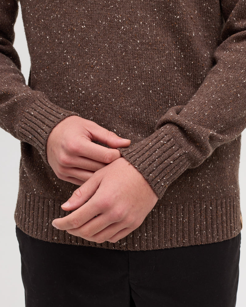 Brown-Highline-Nep-Crew-Sweater