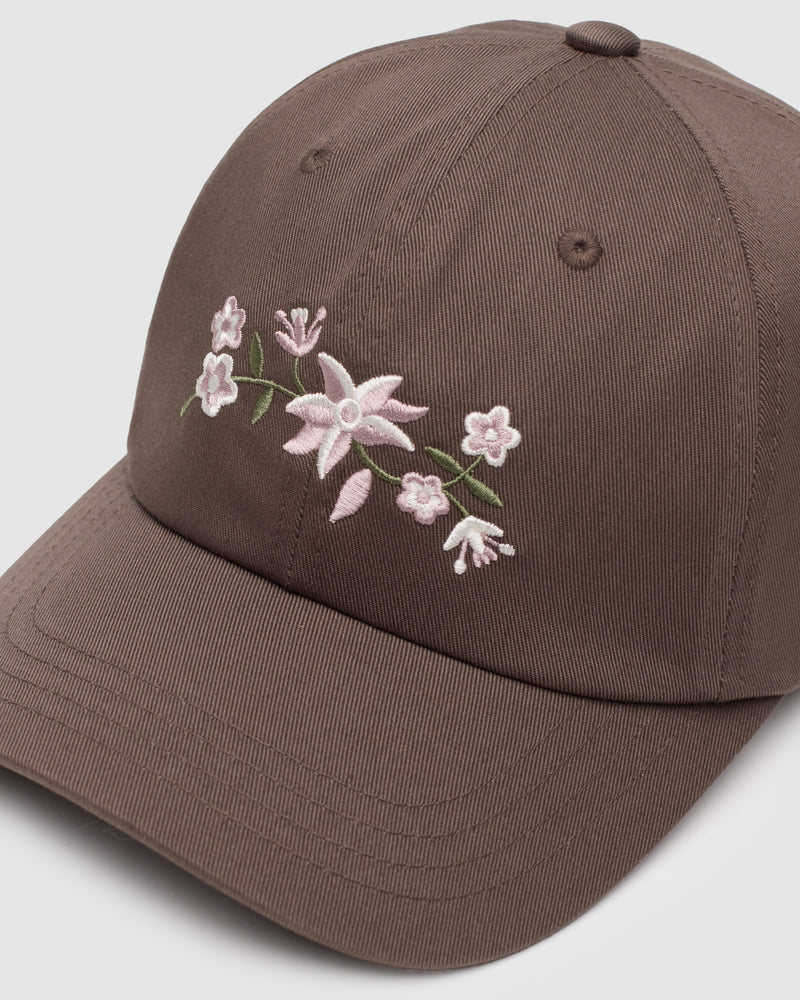 Brown-Low-profile-Embroidered-Ball-Cap
