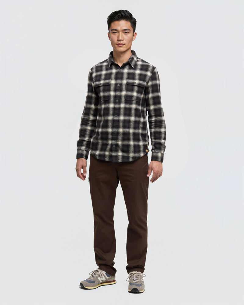 Brown-Regular-Mid-Rise-Straight-TechBlend-Pant