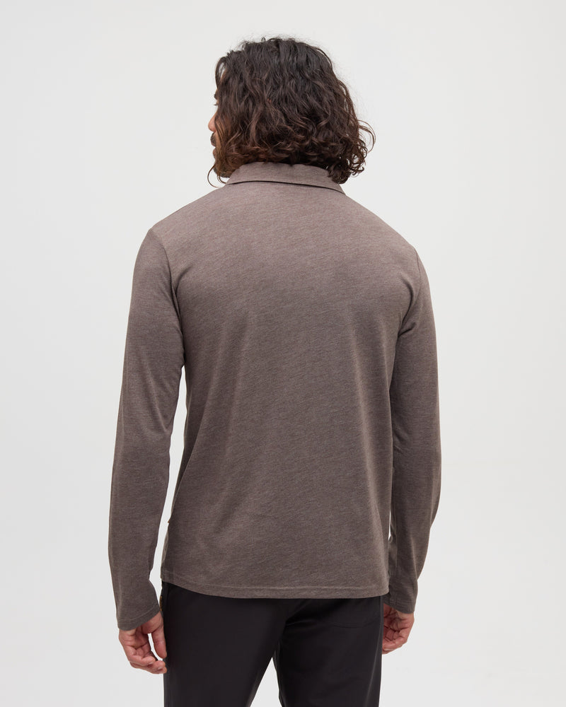 Brown-Regular-TreeBlend-Longsleeve-Polo