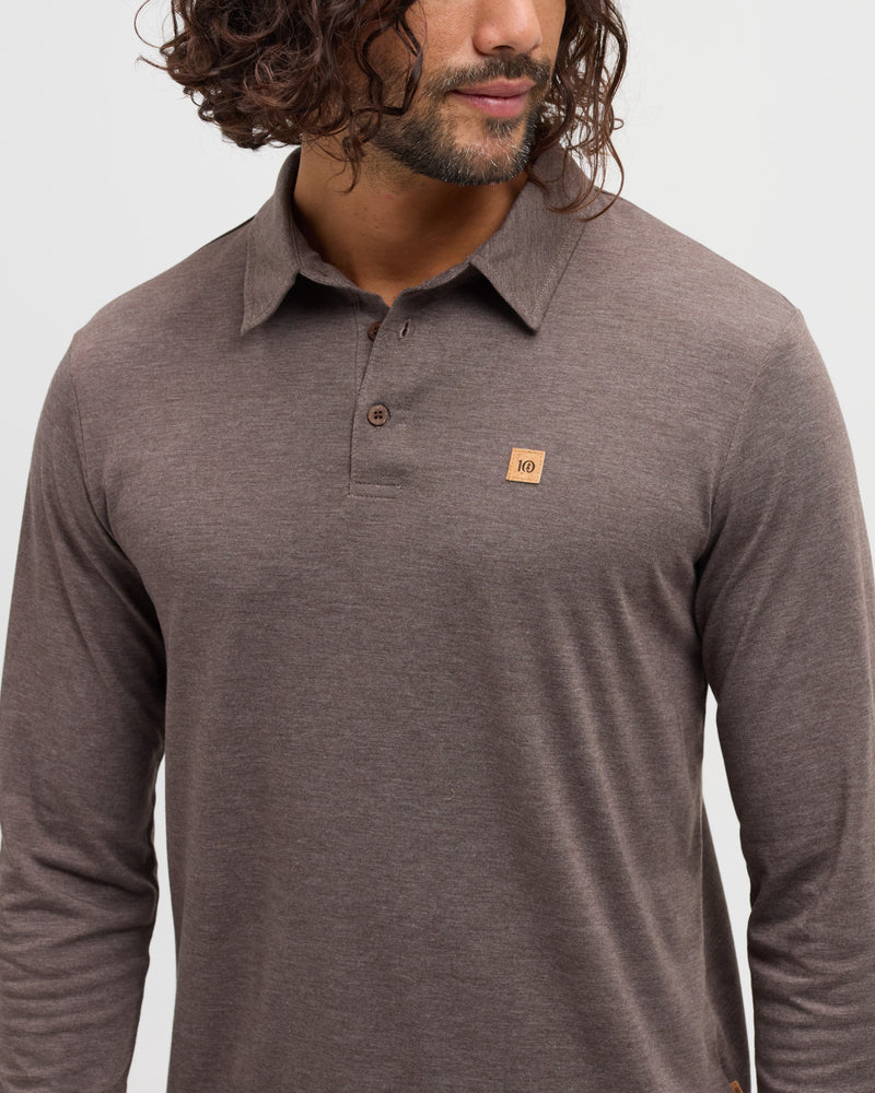 Brown-Regular-TreeBlend-Longsleeve-Polo