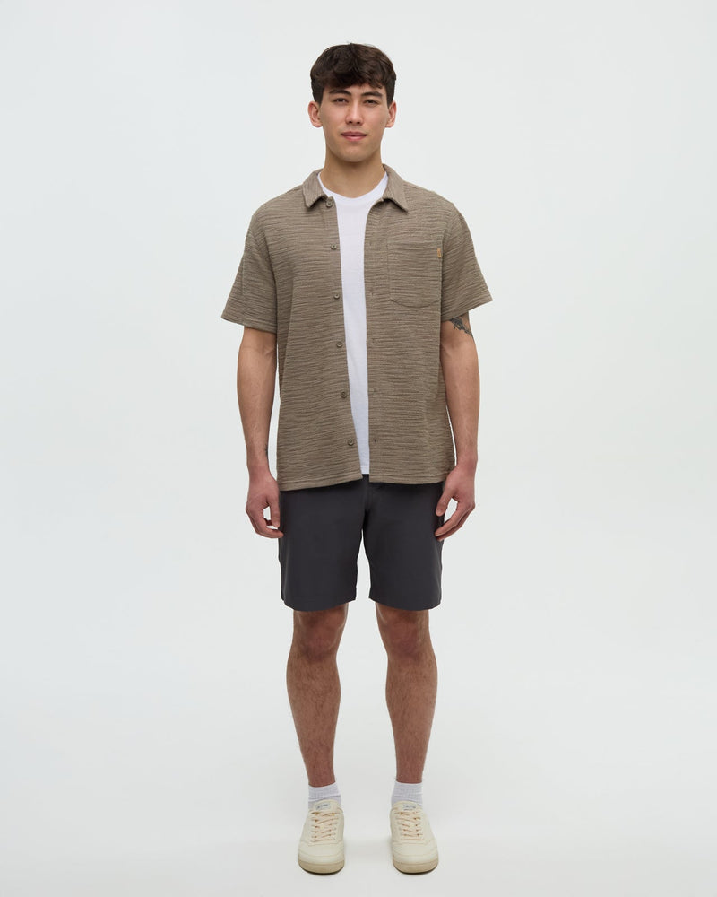 Brown-Slub-Cotton-Shortsleeve-Button-Shirt