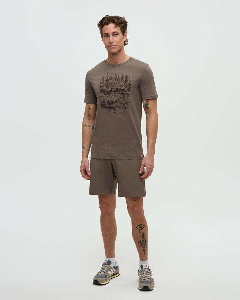 Brown-Treeblend-Graphic-Shortsleeve-T-Shirt