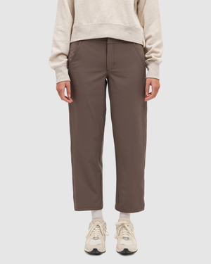 Brown-Women_s-Cropped-Mid-rise-Pant *Model is 5'8", model is wearing size S/4