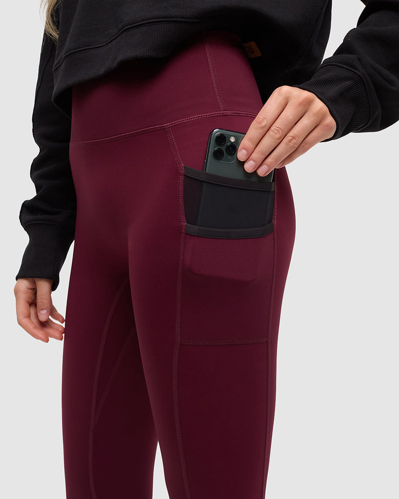 Burgundy-High-Rise-Brushed-Legging