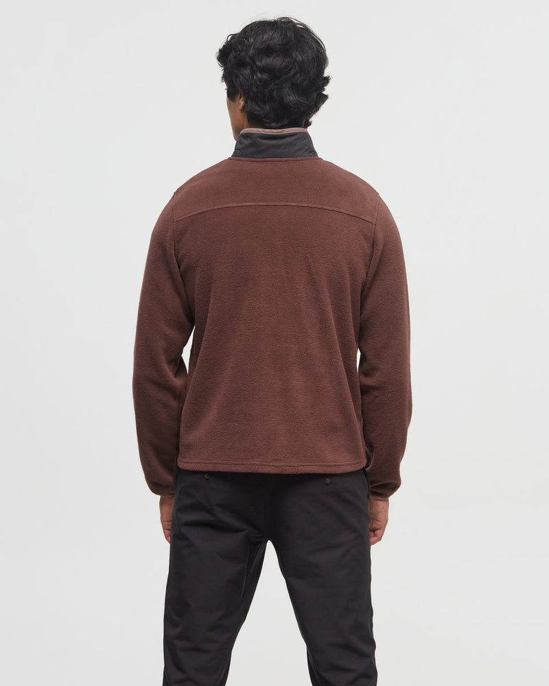 Burgundy-Mock-Neck-Color-Block-Fleece-Zip-Up