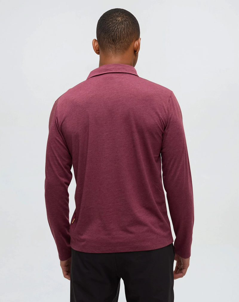 Burgundy-Regular-TreeBlend-Longsleeve-Polo