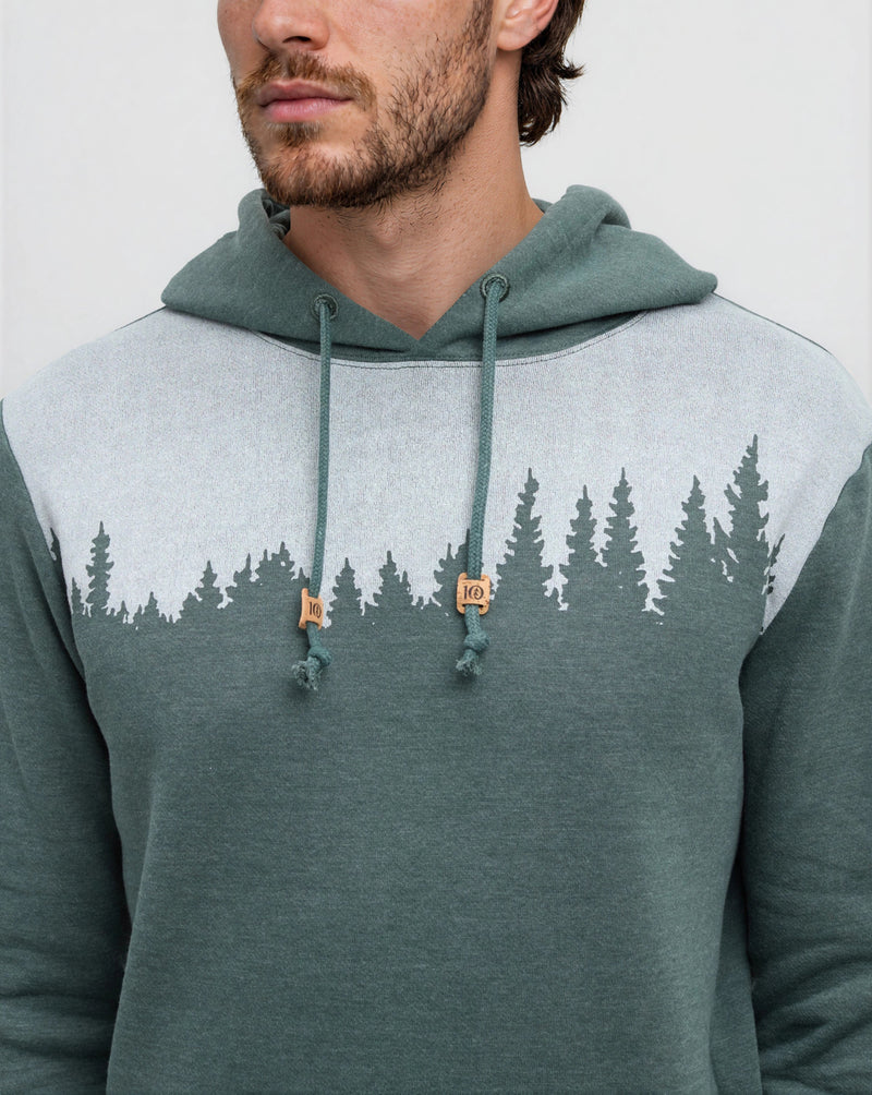 Green-Heather-Fleece-Regular-Fit-Set-In-Hoodie