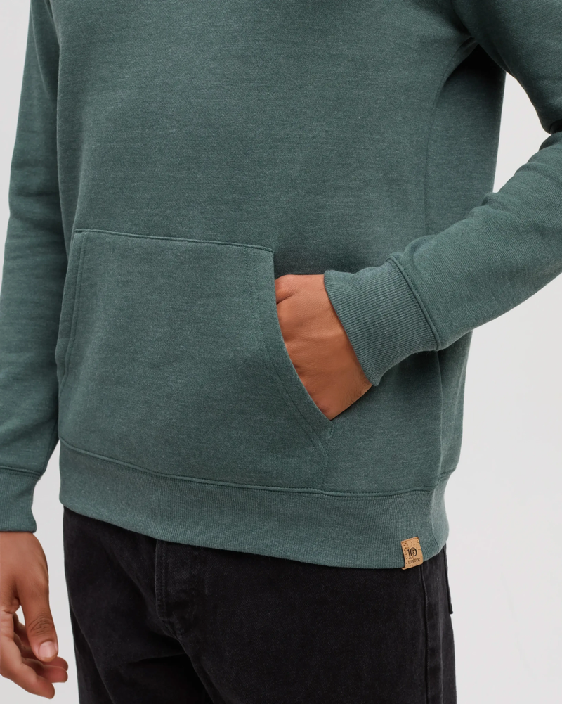Green-Heather-Fleece-Regular-Fit-Set-In-Hoodie