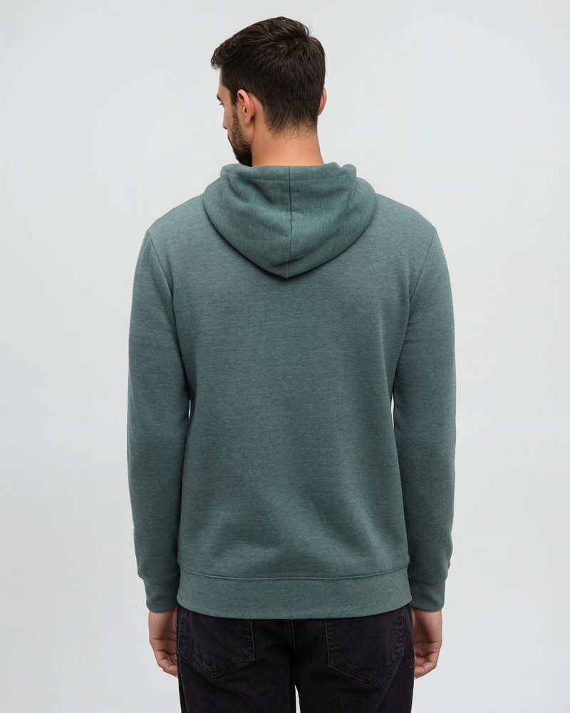 Green-Heather-Fleece-Set-In-Zip-Hoodie