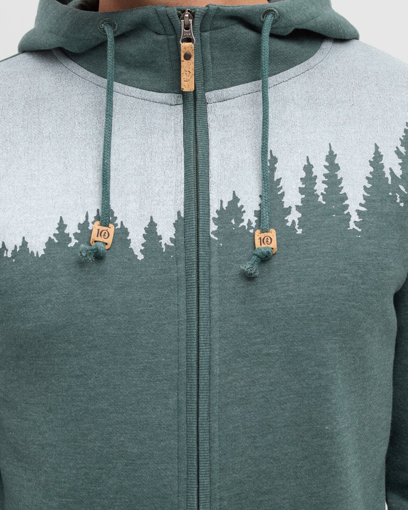 Green-Heather-Fleece-Set-In-Zip-Hoodie