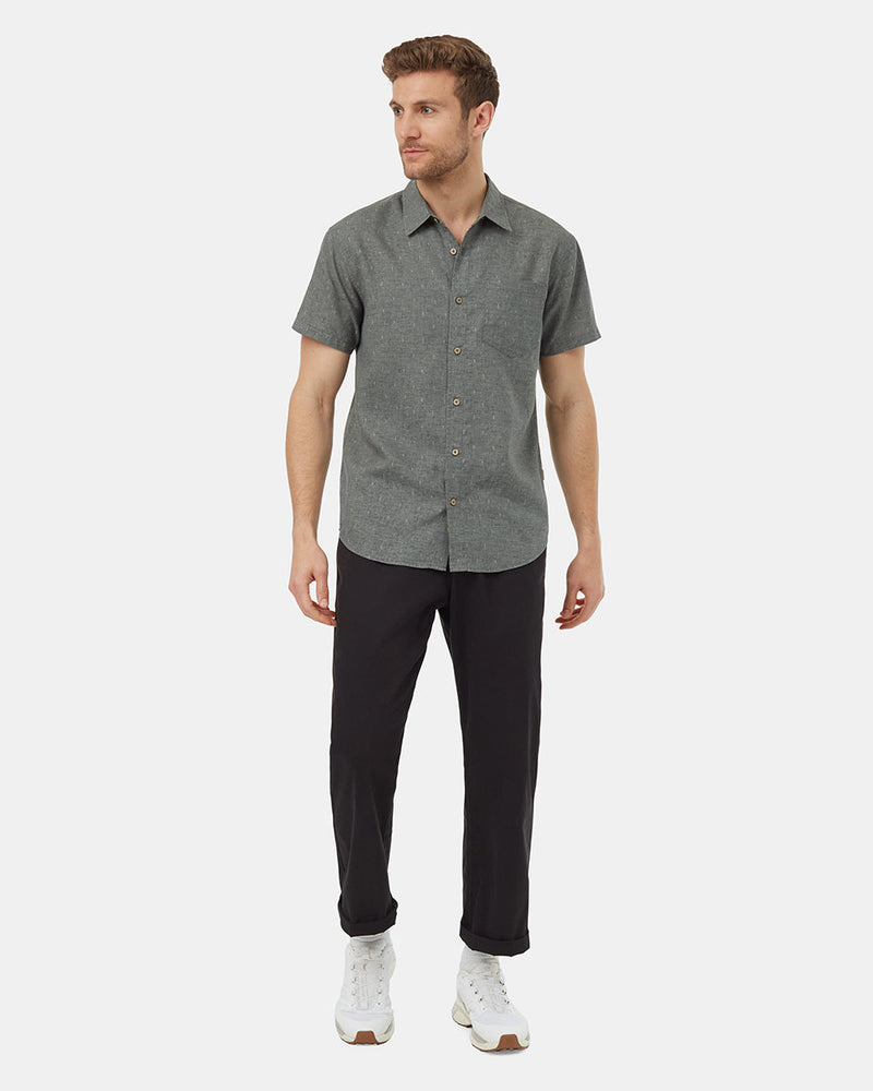 Green-Hemp-Button-Up-Shortsleeve-Shirt