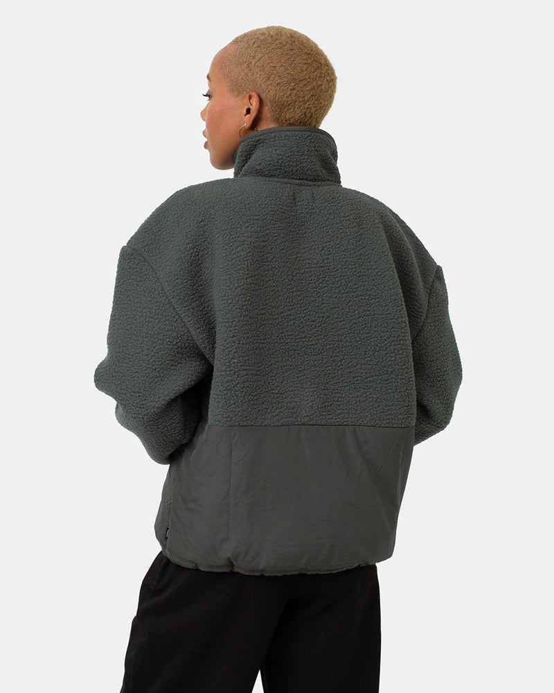 Green-Recycled-Polyester-Mock-Neck-Half-Zip-Sweater