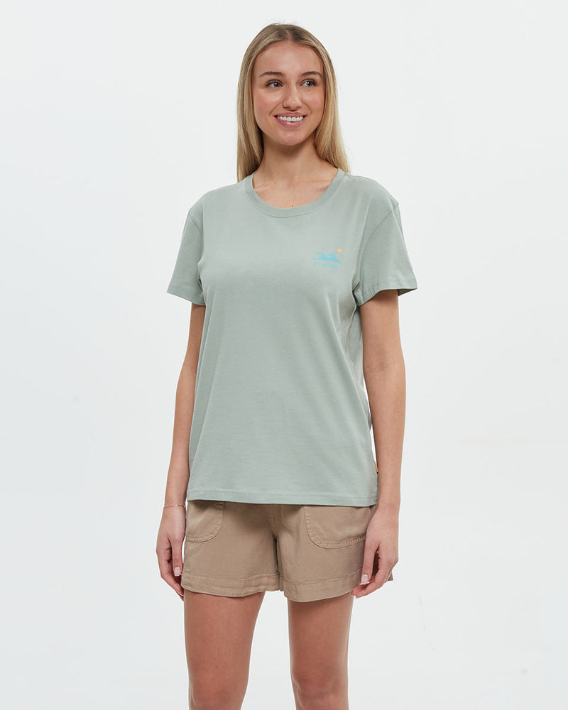 Green-Relax-Fit-Printed-Graphic-T-shirt